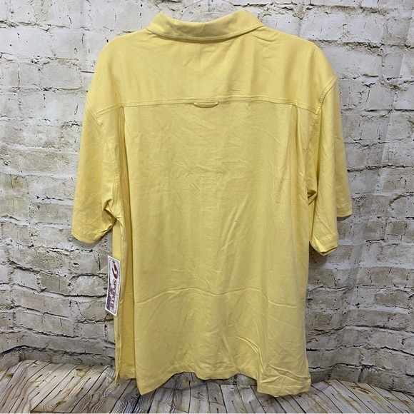 NWT Sportif Butter Yellow Gulf Stream Cotton Button Up Shirt - Picture 2 of 5